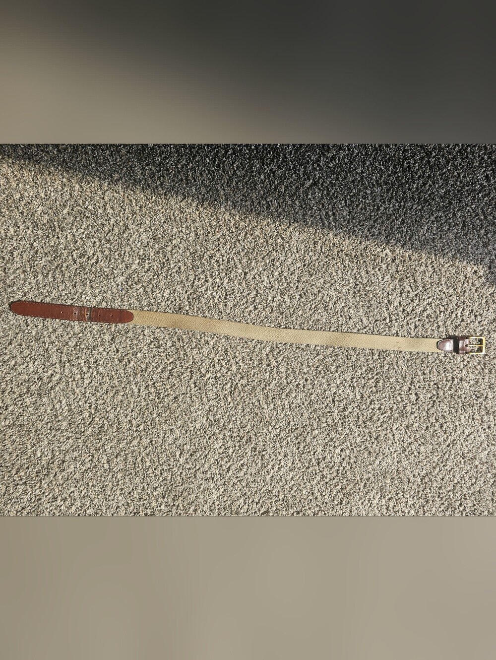 L.L. Bean Tan Embossed Leather Belt - Picture 3 of 7